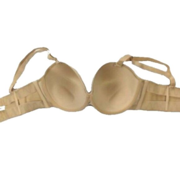 Lane Bryant Cacique Bra Multi Way Strapless Bare Solution 40DD Cafe w/ Straps - Picture 6 of 10